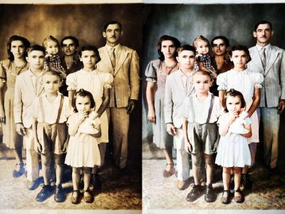 restauração e colorização de fotos antigas