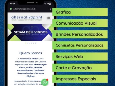 Gráfica | Comunicação Visual | Brindes | Camisetas | Serviços Web